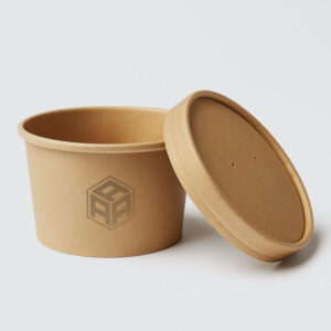 Disposable Kraft Paper Bowls with Lids
