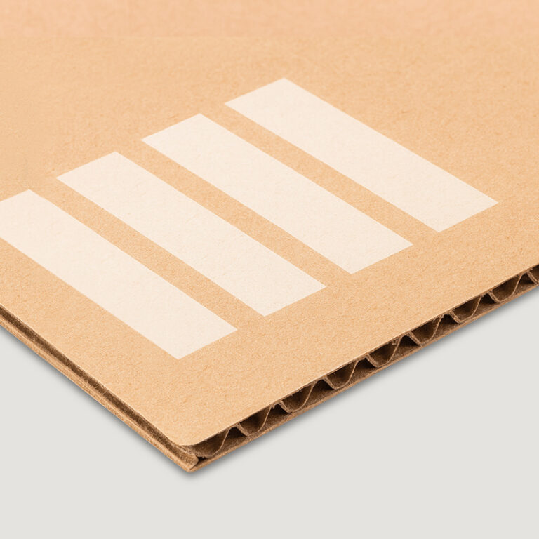 White Ink On Kraft Paperboard